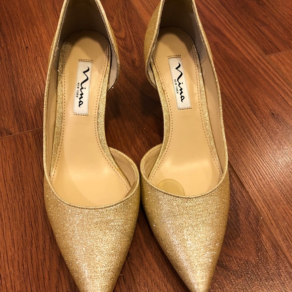 Gold Nina shoes - Picture 1 of 4